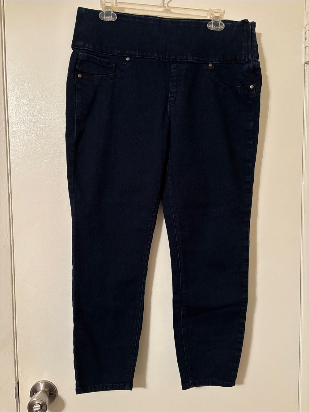 SPANX Women's Skinny Jeans in Dark Navy Blue